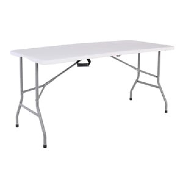 BLOW-W Τραπέζι  Συνεδρίου - Catering Πτυσσόμενο (Βαλίτσα), HDPE Άσπρο, Μέταλλο Βαφή Γκρι ΔΙΑΣΤΑΣΕΙΣ 180x70x74cm
